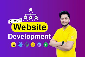 do custom website development frontend backend full stack and MLM website