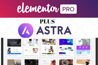design any wordpress website using elementor pro n astra pro