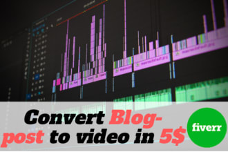 convert blogpost to video like world news
