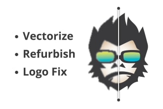 vectorize or redesign or fix your logo or image