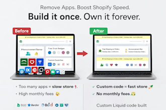 build custom shopify sections and fix liquid code