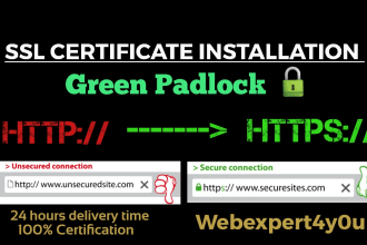 install SSL certificate, convert http to https