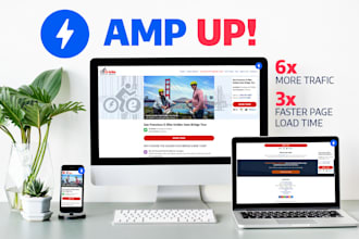 create a responsive google amp page or complete website