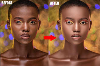 do high end photo retouching and portrait photo editing in photoshop