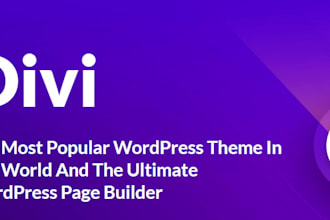 create divi theme website