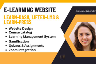 design a wordpress website, ecommerce website, and elearning website