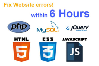 fix php, mysql, html error and develop php website