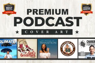 design exclusive podcast logo and cover art tailored to your brand