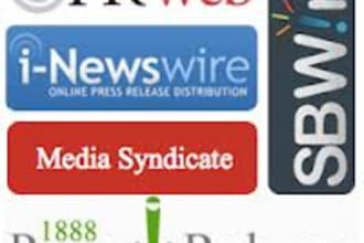 share 2 press release to 25 25 PR2+ sites and send you 10+ live links for each