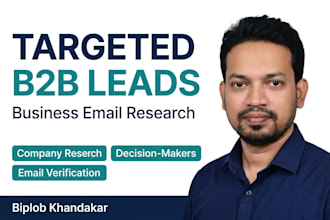 research targeted b2b leads and verified business emails