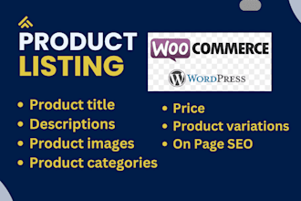 wordpress product listing, wordpress product upload, product listing