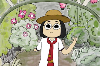 draw really fast your self portrait in my cartoon style
