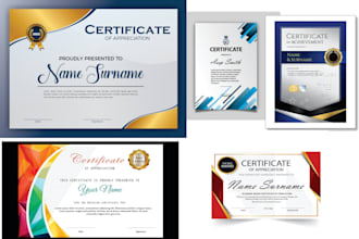 design amazing formal , custom certificate