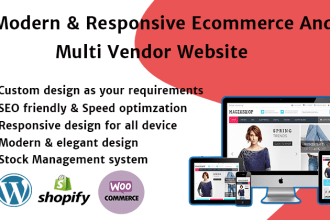 create professional ecommerce and multivendor website in wordpress