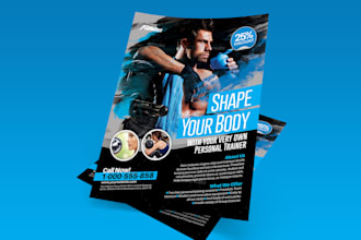 design gym flyers, fitness and yoga flyers and posters