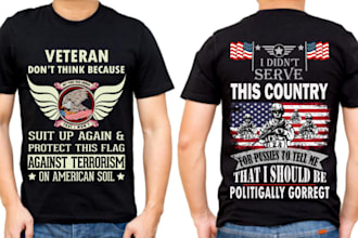 create patriotic flag tshirt design