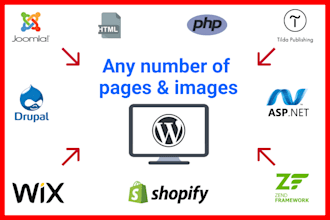 convert joomla, drupal, HTML to wordpress any number pages