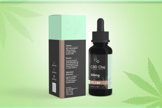do print ready cbd product label design