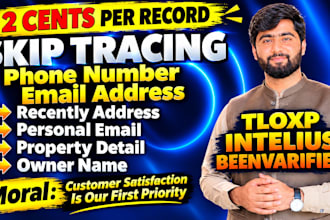 do real estate skip tracing by tloxp with in 24 hours for bulk skip tracing