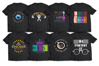 do typography t shirt design and t shirt merchandise for you