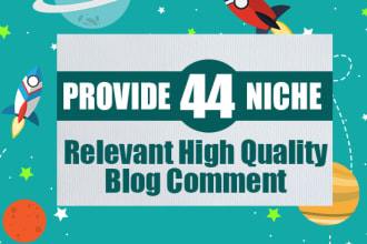 do 44 niche relevant high quality blog comment backlinks
