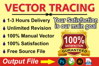 recreate blurry image to vector tracing with source file