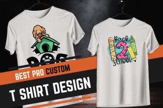 do custom graphic and typography t shirt design