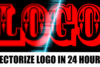 do high resolution vector logo tracing in 4 hours