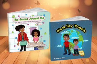 illustrate children book and cover pages