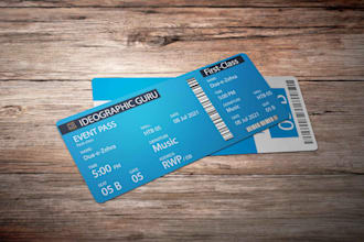 design elegant tickets, raffle tickets for any event