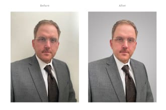 do professional photoshop editing on headshots portraits