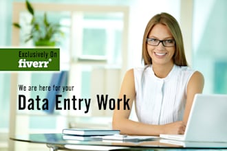 do any type of data entry work of 1 hours just