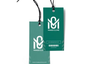 do 2 clothing hang tag and label design within 24 hours