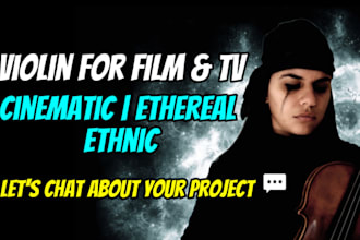 play a beautiful violin or electric violin part for film