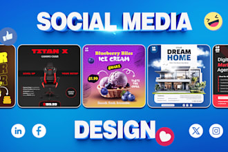 design social media posts and facebook ad creatives