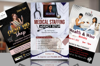 design an awesome flyer and poster for you within 6 hours