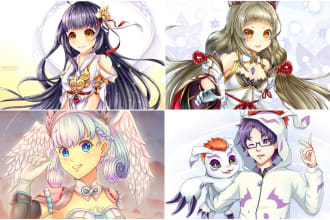 draw a digital illustration in manga anime style