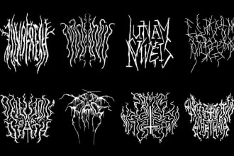 design a brutal death metal or black metal logo for your band