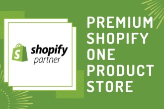 create ai powered premium one product  dropshipping store
