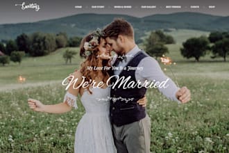 create event, photography, portfolio wedding website with booking