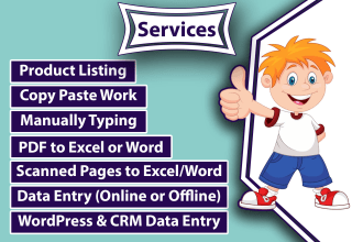 be a virtual assistant for data entry, copy paste and typing