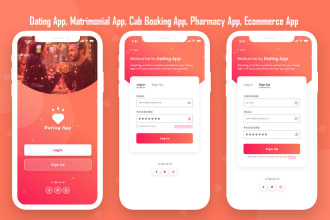 build android ios app for booking, dating, crowd funding, ecommerce, pharmacy
