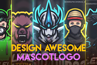 make awesome gaming, esport, and twitch mascot logo