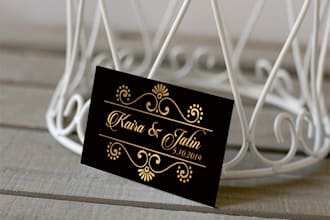 design elegant wedding monogram and invites