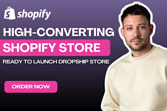 create a shopify dropshipping store or website