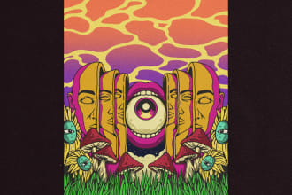 create psychedelic, cannabis, trippy, stoner for anything