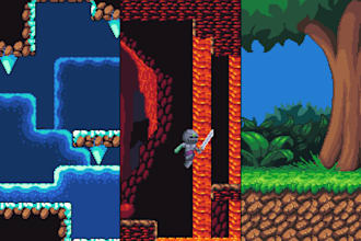 make 2d platformer side view tilesets
