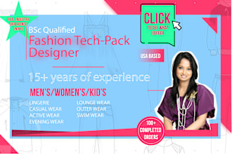 design production ready fashion tech packs and technical drawings