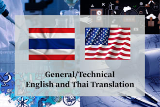 do technical translation between english and thai