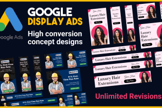 design creative google ads, banner ads, and web banners